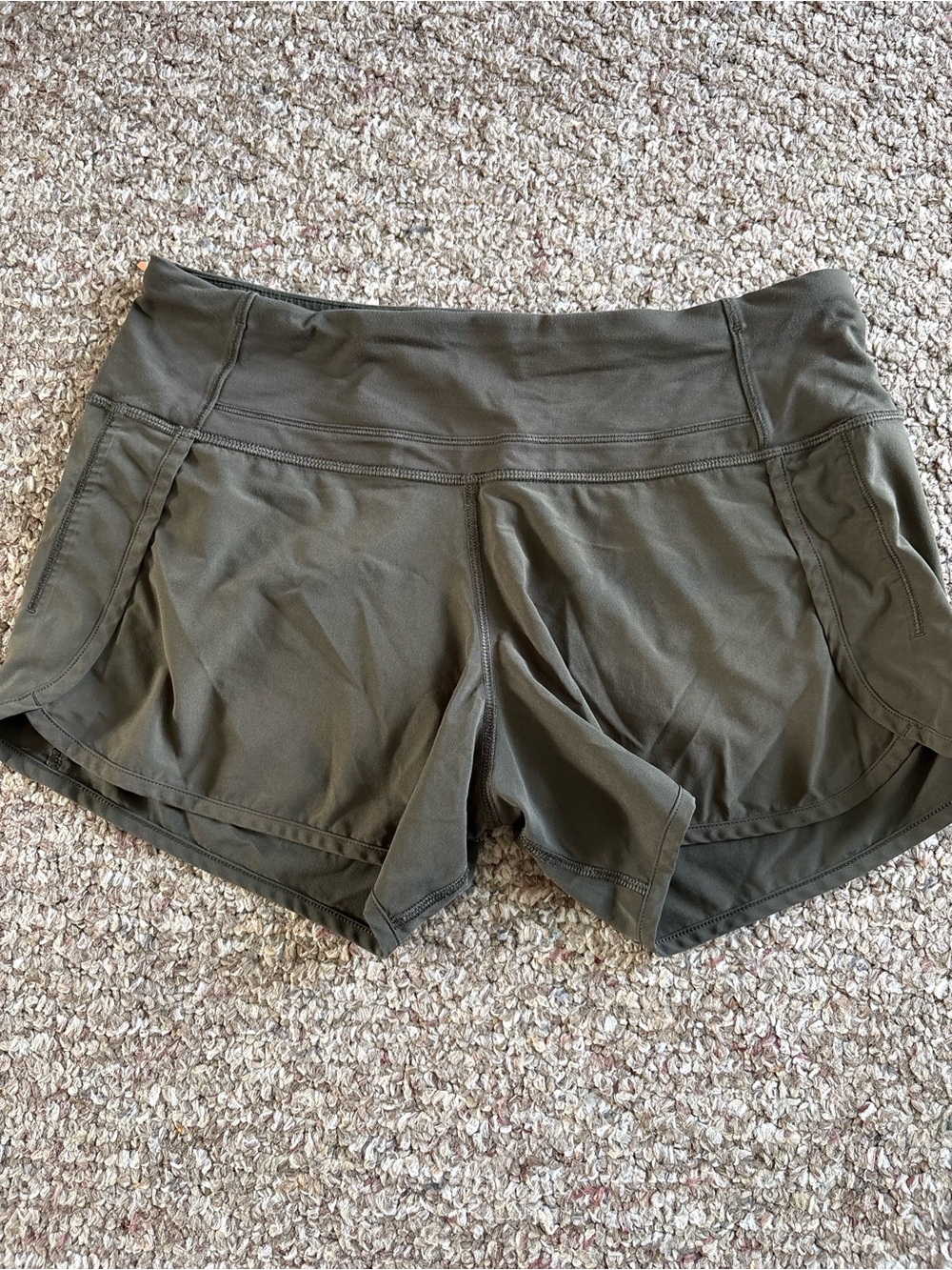 Lululemon Olive Green Women's Athletic Shorts